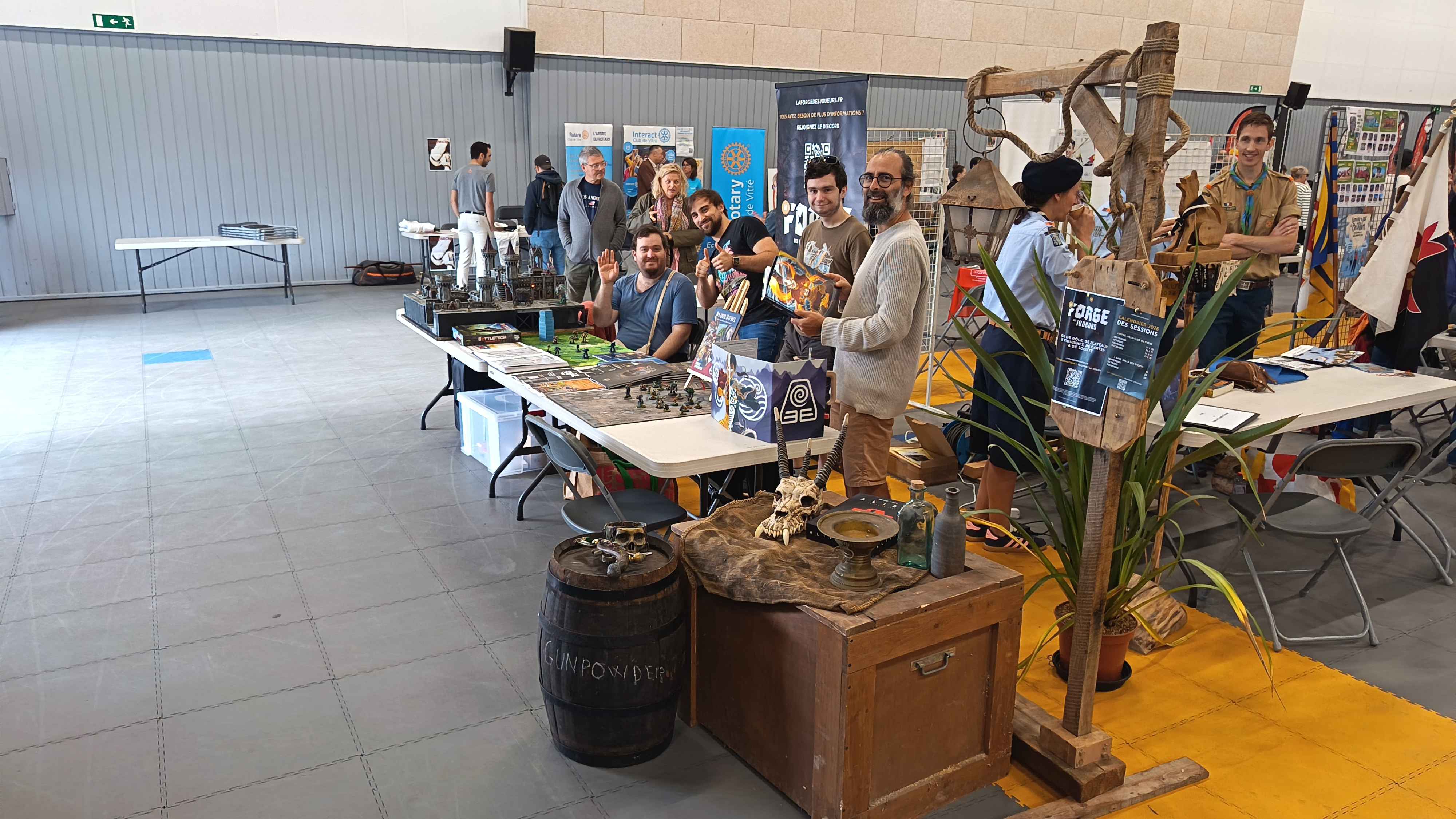 Le stand de la Forge des Joueurs lors d'un forum des associations à Vitré